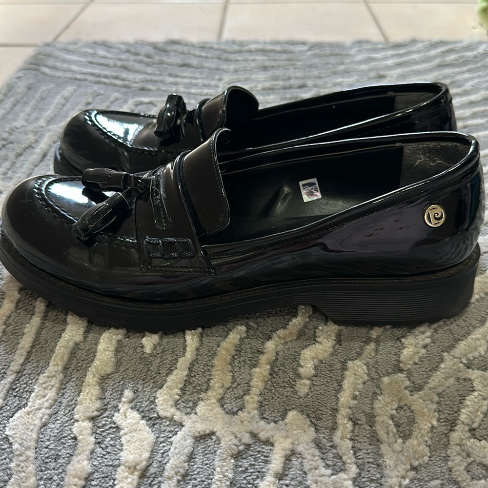Pierre Cardin loafer black patent leather size us 7 \ eu 38